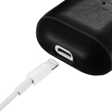 Заредете изображение във визуализатора на галерията – iCarer Leather Vintage natural leather case for AirPods 2 / AirPods 1 black (IAP031-BK) - TopMag
