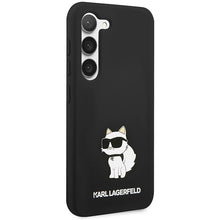 Заредете изображение във визуализатора на галерията – Karl Lagerfeld Silicone Choupette case for Samsung Galaxy S24+ - black
