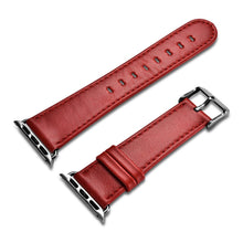 Заредете изображение във визуализатора на галерията – iCarer Leather Vintage wristband genuine leather strap for Watch 3 38mm / Watch 2 38mm / Watch 1 38mm red (RIW117-RD（38）) - TopMag

