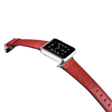 Заредете изображение във визуализатора на галерията – iCarer Leather Vintage wristband genuine leather strap for Watch 3 38mm / Watch 2 38mm / Watch 1 38mm red (RIW117-RD（38）) - TopMag

