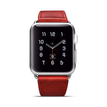 Заредете изображение във визуализатора на галерията – iCarer Leather Vintage wristband genuine leather strap for Watch 3 38mm / Watch 2 38mm / Watch 1 38mm red (RIW117-RD（38）) - TopMag
