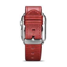 Заредете изображение във визуализатора на галерията – iCarer Leather Vintage wristband genuine leather strap for Watch 3 38mm / Watch 2 38mm / Watch 1 38mm red (RIW117-RD（38）) - TopMag
