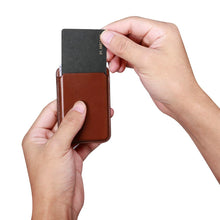 Заредете изображение във визуализатора на галерията – iCarer Leather Magnetic Card Wallet Case for iPhone 12 / 13 (Pro / Max / Mini) (MagSafe Compatible) brown (XKB0001-BN) - TopMag
