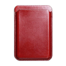 Заредете изображение във визуализатора на галерията – iCarer Leather Magnetic Card Wallet Case for iPhone 12 / 13 (Pro / Max / Mini) (MagSafe Compatible) red (XKB0001-RD) - TopMag
