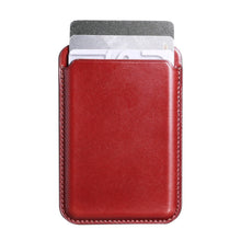 Заредете изображение във визуализатора на галерията – iCarer Leather Magnetic Card Wallet Case for iPhone 12 / 13 (Pro / Max / Mini) (MagSafe Compatible) red (XKB0001-RD) - TopMag

