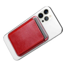 Заредете изображение във визуализатора на галерията – iCarer Leather Magnetic Card Wallet Case for iPhone 12 / 13 (Pro / Max / Mini) (MagSafe Compatible) red (XKB0001-RD) - TopMag
