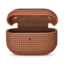 Заредете изображение във визуализатора на галерията – iCarer Leather Woven natural leather case for AirPods Pro brown (WMAP001-BN) - TopMag
