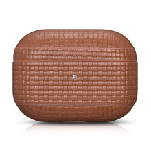Заредете изображение във визуализатора на галерията – iCarer Leather Woven natural leather case for AirPods Pro brown (WMAP001-BN) - TopMag
