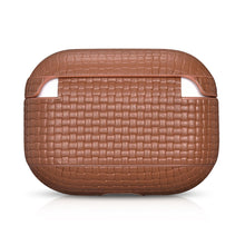 Заредете изображение във визуализатора на галерията – iCarer Leather Woven natural leather case for AirPods Pro brown (WMAP001-BN) - TopMag
