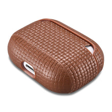 Заредете изображение във визуализатора на галерията – iCarer Leather Woven natural leather case for AirPods Pro brown (WMAP001-BN) - TopMag
