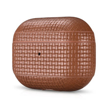 Заредете изображение във визуализатора на галерията – iCarer Leather Woven natural leather case for AirPods Pro brown (WMAP001-BN) - TopMag
