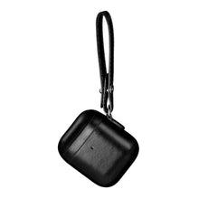 Заредете изображение във визуализатора на галерията – iCarer Leather Vintage natural leather case for AirPods 2 / AirPods 1 + Lanyard black (IAP035-BK) - TopMag
