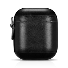 Заредете изображение във визуализатора на галерията – iCarer Leather Vintage natural leather case for AirPods 2 / AirPods 1 + Lanyard black (IAP035-BK) - TopMag
