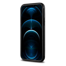 Заредете изображение във визуализатора на галерията – iCarer Leather Oil Wax case covered with natural leather for iPhone 12 Pro Max black (ALI1206-BK) - TopMag
