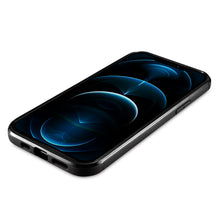 Заредете изображение във визуализатора на галерията – iCarer Leather Oil Wax case covered with natural leather for iPhone 12 Pro Max black (ALI1206-BK) - TopMag
