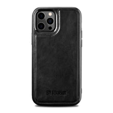 Заредете изображение във визуализатора на галерията – iCarer Leather Oil Wax case covered with natural leather for iPhone 12 Pro / iPhone 12 black (ALI1205-BK) - TopMag
