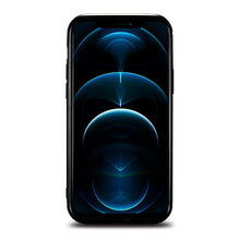 Заредете изображение във визуализатора на галерията – iCarer Leather Oil Wax case covered with natural leather for iPhone 12 Pro / iPhone 12 black (ALI1205-BK) - TopMag
