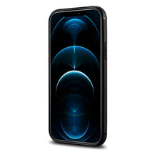 Заредете изображение във визуализатора на галерията – iCarer Leather Oil Wax case covered with natural leather for iPhone 12 Pro / iPhone 12 black (ALI1205-BK) - TopMag
