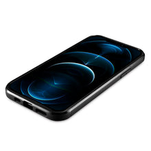 Заредете изображение във визуализатора на галерията – iCarer Leather Oil Wax case covered with natural leather for iPhone 12 Pro / iPhone 12 black (ALI1205-BK) - TopMag
