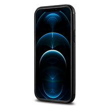 Заредете изображение във визуализатора на галерията – iCarer Leather Oil Wax case covered with natural leather for iPhone 12 mini black (ALI1204-BK) - TopMag
