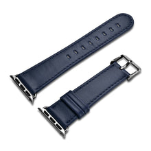 Заредете изображение във визуализатора на галерията – iCarer Leather Vintage wristband genuine leather strap for Watch 3 38mm / Watch 2 38mm / Watch 1 38mm dark blue (RIW117-DB（38）) - TopMag
