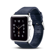 Заредете изображение във визуализатора на галерията – iCarer Leather Vintage wristband genuine leather strap for Watch 3 38mm / Watch 2 38mm / Watch 1 38mm dark blue (RIW117-DB（38）) - TopMag
