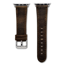 Заредете изображение във визуализатора на галерията – iCarer Leather Crazy Horse wristband genuine leather strap for Watch 3 38mm / Watch 2 38mm / Watch 1 38mm brown (RIW115-BN（38）) - TopMag
