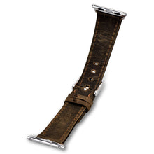 Заредете изображение във визуализатора на галерията – iCarer Leather Crazy Horse wristband genuine leather strap for Watch 3 38mm / Watch 2 38mm / Watch 1 38mm brown (RIW115-BN（38）) - TopMag
