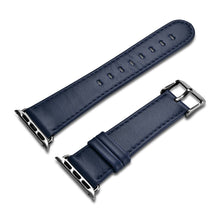 Заредете изображение във визуализатора на галерията – iCarer Leather Vintage wristband genuine leather strap for Watch 3 42mm / Watch 2 42mm / Watch 1 42mm dark blue (RIW118-DB) - TopMag
