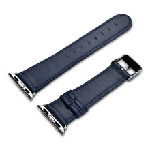 Заредете изображение във визуализатора на галерията – iCarer Leather Vintage wristband genuine leather strap for Watch 3 42mm / Watch 2 42mm / Watch 1 42mm dark blue (RIW118-DB) - TopMag

