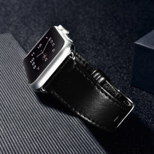 Заредете изображение във визуализатора на галерията – iCarer Leather Vintage wristband genuine leather strap for Watch 3 42mm / Watch 2 42mm / Watch 1 42mm dark blue (RIW118-DB) - TopMag
