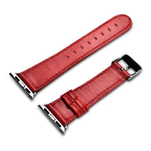Заредете изображение във визуализатора на галерията – iCarer Leather Vintage wristband genuine leather strap for Watch 3 42mm / Watch 2 42mm / Watch 1 42mm red (RIW118-RD) - TopMag
