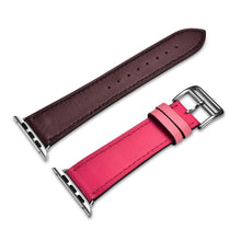 Заредете изображение във визуализатора на галерията – iCarer strap band bracelet for Apple Watch 49mm / 45mm / 44mm / 42mm brown-pink (RIW120-PC) - TopMag
