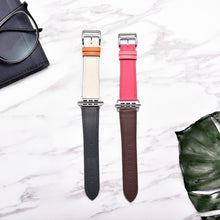 Заредете изображение във визуализатора на галерията – iCarer strap band bracelet for Apple Watch 49mm / 45mm / 44mm / 42mm brown-pink (RIW120-PC) - TopMag
