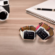 Заредете изображение във визуализатора на галерията – iCarer strap band bracelet for Apple Watch 49mm / 45mm / 44mm / 42mm brown-pink (RIW120-PC) - TopMag
