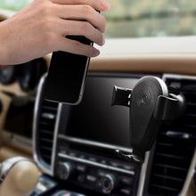 Заредете изображение във визуализатора на галерията – iCarer wireless car Qi charger 10W air vent gravity car mount black (IWXC004-BK) - TopMag
