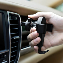 Заредете изображение във визуализатора на галерията – iCarer wireless car Qi charger 10W air vent gravity car mount black (IWXC004-BK) - TopMag
