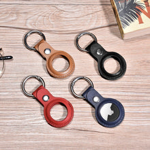 Заредете изображение във визуализатора на галерията – iCarer Leather Nappa genuine leather case for AirTag red (WMAT01-RD) - TopMag
