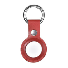 Заредете изображение във визуализатора на галерията – iCarer Leather Nappa genuine leather case for AirTag red (WMAT01-RD) - TopMag
