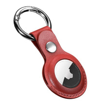 Заредете изображение във визуализатора на галерията – iCarer Leather Nappa genuine leather case for AirTag red (WMAT01-RD) - TopMag
