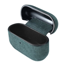 Заредете изображение във визуализатора на галерията – iCarer Leather Alcantara natural leather case for AirPods Pro green (WMAP006-GN) - TopMag
