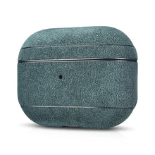 Заредете изображение във визуализатора на галерията – iCarer Leather Alcantara natural leather case for AirPods Pro green (WMAP006-GN) - TopMag
