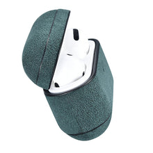 Заредете изображение във визуализатора на галерията – iCarer Leather Alcantara natural leather case for AirPods Pro green (WMAP006-GN) - TopMag
