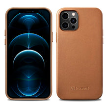 Заредете изображение във визуализатора на галерията – iCarer Case Leather genuine leather case for iPhone 12 mini brown (WMI1215-BN) (MagSafe compatible) - TopMag
