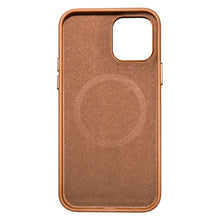 Заредете изображение във визуализатора на галерията – iCarer Case Leather genuine leather case for iPhone 12 mini brown (WMI1215-BN) (MagSafe compatible) - TopMag
