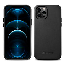 Заредете изображение във визуализатора на галерията – iCarer Case Leather genuine leather case for iPhone 12 Pro Max black (WMI1217-BK) (MagSafe compatible) - TopMag
