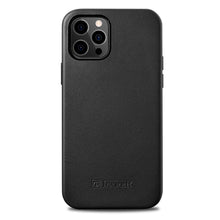 Заредете изображение във визуализатора на галерията – iCarer Case Leather genuine leather case for iPhone 12 Pro Max black (WMI1217-BK) (MagSafe compatible) - TopMag
