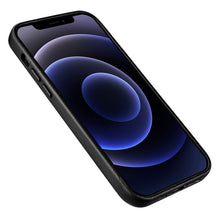 Заредете изображение във визуализатора на галерията – iCarer Case Leather genuine leather case for iPhone 12 Pro Max black (WMI1217-BK) (MagSafe compatible) - TopMag
