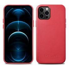 Заредете изображение във визуализатора на галерията – iCarer Case Leather genuine leather case for iPhone 12 Pro Max red (WMI1217-RD) (MagSafe compatible) - TopMag

