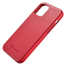 Заредете изображение във визуализатора на галерията – iCarer Case Leather genuine leather case for iPhone 12 Pro / iPhone 12 red (WMI1216-RD) (MagSafe compatible) - TopMag
